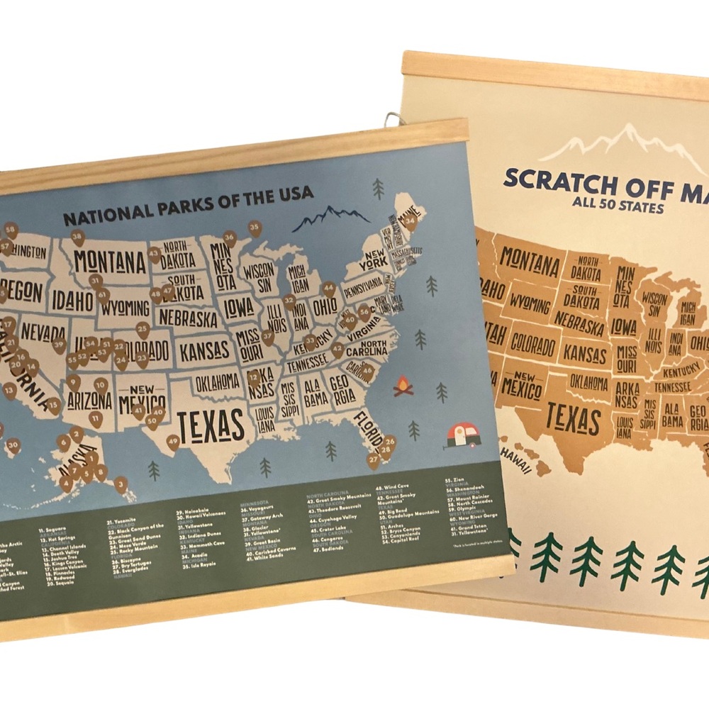 USA National Parks Scratch Off Map